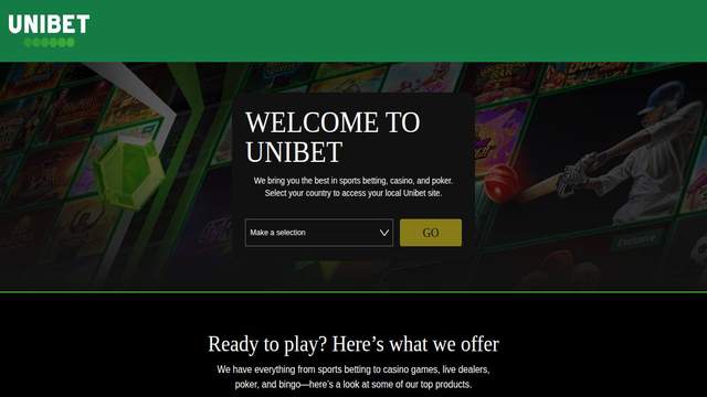 Unibet casino screenshot
